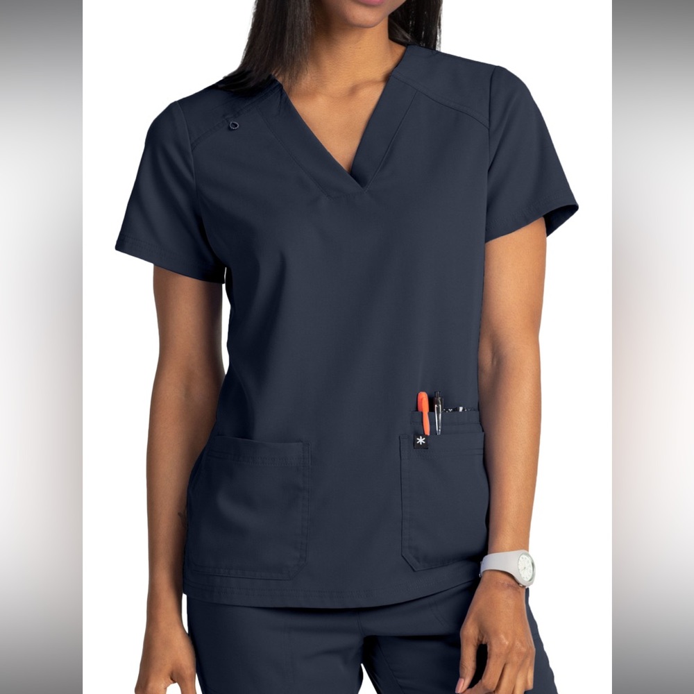 Beyond Scrubs navy pants and top set small